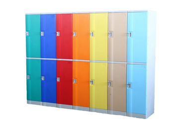 ABS plastic lockers in gym changing room